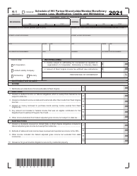 Schedule K-1 Schedule of Wv Partner/Shareholder/Member/Beneficiary Income, Loss, Modification, Credits, and Withholding - West Virginia