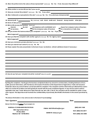 Form 316 Consumer Complaint - Door-To-Door Solicitation - Wisconsin, Page 2