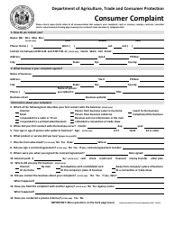 Document preview: Form 301 Consumer Complaint - Wisconsin