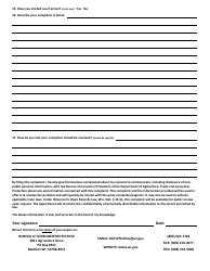 Form 301 Consumer Complaint - Wisconsin, Page 2