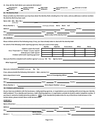 Form 601 Consumer Complaint - Id Theft &amp; Privacy Protection - Wisconsin, Page 2