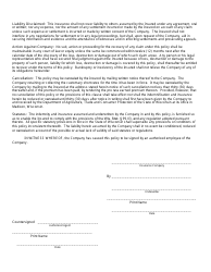Form TR-PS-2 Public Warehouse Keeper&#039;s Liability Insurance Policy - Wisconsin, Page 2