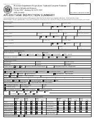 Form TR-WM-119 Api 653 Tank Inspection Summary - Wisconsin