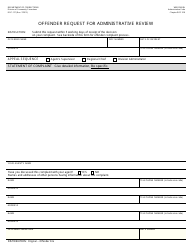 Document preview: Form DOC-127 Offender Request for Administrative Review - Wisconsin