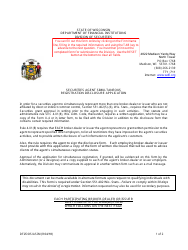 Form DFI/DOS/ASIM Securities Agent Simultaneous Registration Disclosure Application - Wisconsin