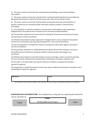 Form DFI/NOT/106 Communication Technology Provider Application for Approval - Wisconsin, Page 2