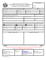 Document preview: Form DFI/NOT/104 Change of Address/Name/Seal - Wisconsin