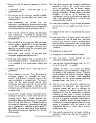 Instructions for Form DFI/DCCS/308 Charitable Organization Annual Report - Wisconsin, Page 2