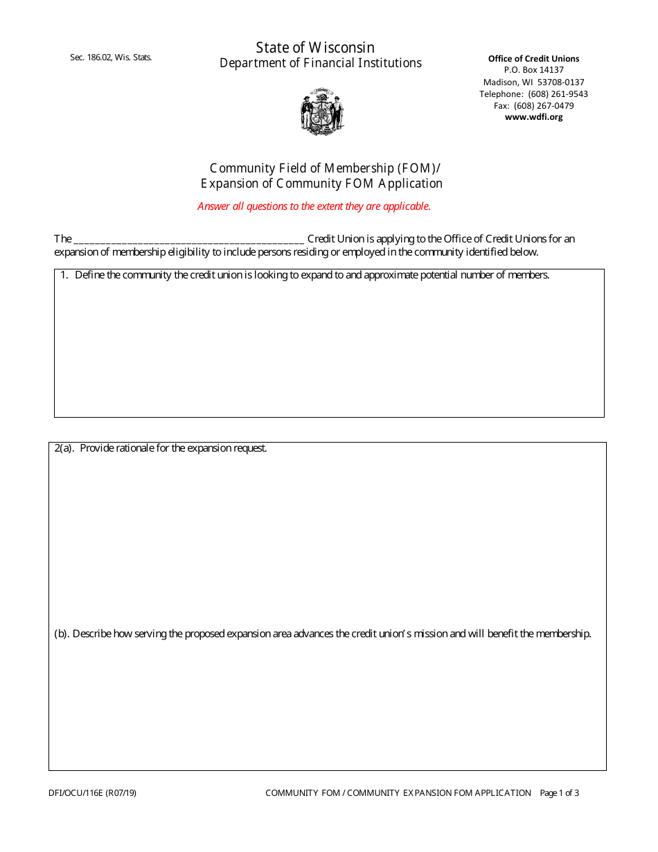 Form DFI/OCU/116E - Fill Out, Sign Online and Download Fillable PDF ...