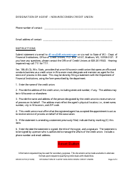 Form DFI/OCU/150 Designation of Agent Non-wisconsin Credit Union - Wisconsin, Page 2