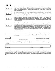 Form DFI/LFS/200 Adjustment Service Company License Application - Wisconsin, Page 16