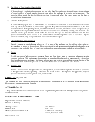 Form DFI/LFS/200 Adjustment Service Company License Application - Wisconsin, Page 3