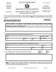 Form DFI/LFS/200 Adjustment Service Company License Application - Wisconsin, Page 5