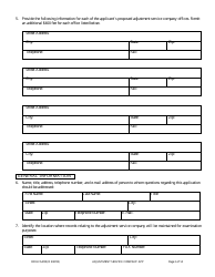 Form DFI/LFS/200 Adjustment Service Company License Application - Wisconsin, Page 6