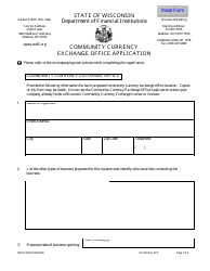 Form DFI/LFS/505 Community Currency Exchange Office Application - Wisconsin, Page 3