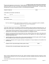 Form DFI/LFS/410 Solicitor/Collector License Application - Wisconsin, Page 2