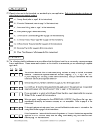 Form DFI/LFS/500 Community Currency Exchange License Application - Wisconsin, Page 16