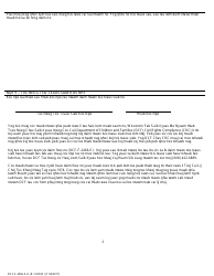 Form DCF-F-2466-E-H Civil Rights Service Delivery Discrimination Complaint - Wisconsin (Hmong), Page 2