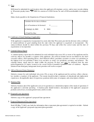 Form DFI/LFS/800 Payday Lender License Application - Wisconsin, Page 3