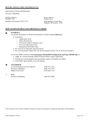 Form DFI/LFS/800 Payday Lender License Application - Wisconsin, Page 5