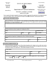 Form DFI/LFS/800 Payday Lender License Application - Wisconsin, Page 6