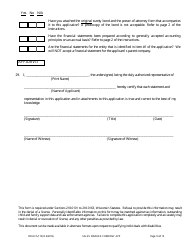 Form DFI/LFS/110I Sales Finance Company License Application - Wisconsin, Page 17
