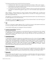 Form DFI/LFS/110I Sales Finance Company License Application - Wisconsin, Page 3
