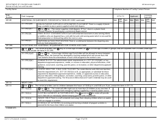 Form DCF-F-CFS2242 Initial Licensing Checklist &quot; Group Child Care Centers - Wisconsin, Page 17