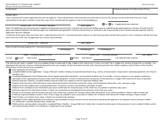 Form DCF-F-CFS2242 Initial Licensing Checklist &quot; Group Child Care Centers - Wisconsin, Page 19