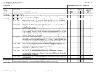 Form DCF-F-CFS2242 Initial Licensing Checklist &quot; Group Child Care Centers - Wisconsin, Page 9