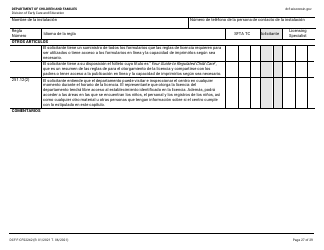 Formulario DCF-F-CFS2242-S Lista De Verificacion De La Licencia Inicial: Centros Grupales De Cuidado Infantil - Wisconsin (Spanish), Page 27
