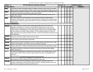 Form DCF-F-DWSW49 Standards and Checklist - Family/In-home Child Care Certification - Wisconsin, Page 10