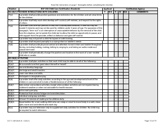 Form DCF-F-DWSW49 Standards and Checklist - Family/In-home Child Care Certification - Wisconsin, Page 13