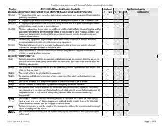 Form DCF-F-DWSW49 Standards and Checklist - Family/In-home Child Care Certification - Wisconsin, Page 14
