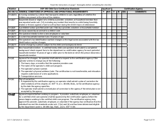Form DCF-F-DWSW49 Standards and Checklist - Family/In-home Child Care Certification - Wisconsin, Page 5