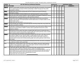 Form DCF-F-DWSW49 Standards and Checklist - Family/In-home Child Care Certification - Wisconsin, Page 7