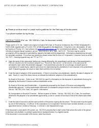 Form DFI/CORP/4 Articles of Amendment - Stock, for-Profit Corporation - Wisconsin, Page 2