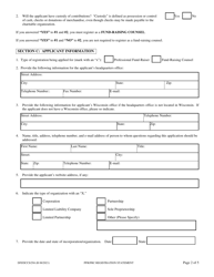 Form DFI/DCCS/294 Application for Registration as a Professional Fund-Raiser or Fund-Raising Counsel - Wisconsin, Page 2