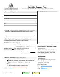 Document preview: Form DFI/APOS/SR-3500 Apostille Request Form - Wisconsin