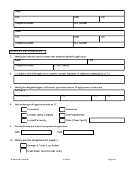 Form DFI/BCA/300 Credit Services Organization Registration Application - Wisconsin, Page 2