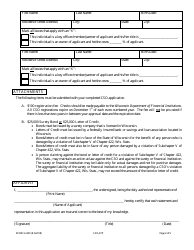 Form DFI/BCA/300 Credit Services Organization Registration Application - Wisconsin, Page 4