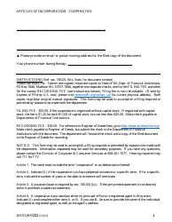Form DFI/CORP/202 Articles of Incorporation - Cooperative - Wisconsin, Page 4