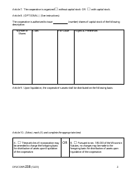 Form DFI/CORP/208 Restated Articles of Incorporation - Cooperative - Wisconsin, Page 2