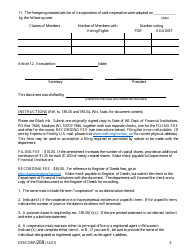 Form DFI/CORP/208 Restated Articles of Incorporation - Cooperative - Wisconsin, Page 3
