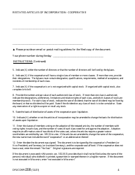 Form DFI/CORP/208 Restated Articles of Incorporation - Cooperative - Wisconsin, Page 4