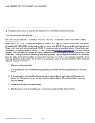 Form DFI/CORP/603 Amendatory Statements to Authority - General or Limited Liability Partnership - Wisconsin, Page 2