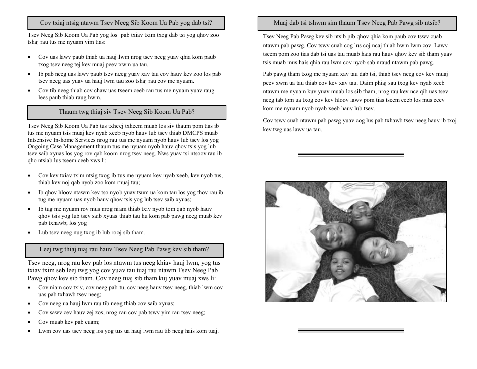 Form DCF-P-2793-H Your Family, Your Future Family Teaming - Wisconsin (Hmong), Page 2