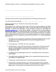 Form DFI/CORP/621A Foreign Limited Liability Partnership Amendment/Cancellation - Wisconsin, Page 2