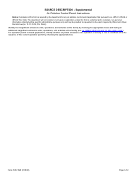 Form 4530-102B Source Description - Supplemental Air Pollution Control Permit - Wisconsin, Page 2