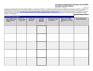 Form 4530-178 Air Pollution Registration Operation Permit (Rop) Annual Compliance Certification - Wisconsin, Page 4